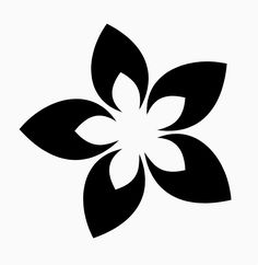 a black and white flower on a white background