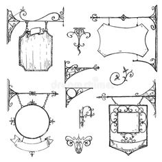 an old fashioned set of furniture and decorations royalty illustration