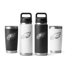 the philadelphia eagles travel tumbler set is shown