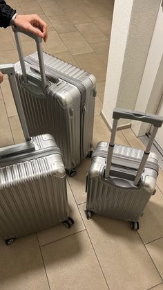 #vacation #travel #suitcase #aesthetic #aesthetictumblr #holiday #chrome Grey Suitcase Aesthetic, Packing A Suitcase Aesthetic, Small Suitcase Aesthetic, Packing Bags Aesthetic, Malas Aesthetic, Travel Aesthetic Luggage, Suitcases Aesthetic, Travel Suitcase Aesthetic