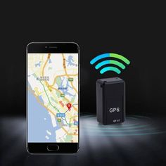 an image of a cell phone with gps and wifi modem on the screen