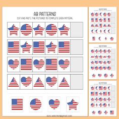 the american flag pattern worksheet