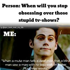 Teenwolf Funny, Stiles Stilinski Funny Photos, Stiles Stilinski Sarcasm, Stiles Quotes Funny, Teen Wolf Werewolf, Teen Wolf Memes Funny