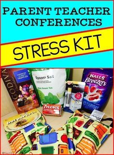 Parent Teacher Conference - Stress Tips and Help with a Stress Kit! #Teach123 Parent Teacher Conference Ideas, Parent Conferences, Parent Teacher Conference, Activities For Teachers, Conference Ideas, Common Core Kindergarten