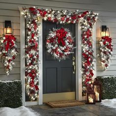 PRICES MAY VARY. Ideal Christmas Wreath Decorations: This beautiful set of front door decorations includes 2 Christmas teardrop swag, 1 Christmas wreath, and 3 Christmas garlands, which can be picked up individually or as a one-stop shop. Whether hanging on the door, wall, or as a tabletop centerpiece, this Christmas wreath and garland set outdoor will bring plenty of visual impact and create a strong holiday atmosphere Premium Quality Materials: Our Christmas wreaths, garlands & swags feature a sophisticated red design fleece and polyester fibre, brightly coloured, the balls, berries, pine boughs, pine cones, tinsel and bows are very realistic, and stay in place all year round. The Christmas decorative wreath is beautiful and not easy to fade. It can be reused next Christmas. Whether indo Red Ball Ornaments, Outdoor Christmas Wreaths, Christmas Decorations Wreaths, Swag Wreath, Christmas Door Wreaths, Christmas Front Doors, Christmas Wreaths For Front Door, Wreath Decoration, Christmas Swags