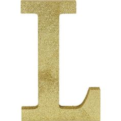 a gold glitter letter i on a white background