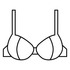 an outline of a bra on a white background