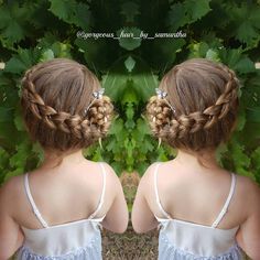 121 Likes, 26 Comments - Samantha (@gorgeous_hair_by_samantha) on Instagram: “Dutch braid into a flower on M. A quick back to school style . . #cutegirlshairstyle…” Wedding Hairstyles For Kids, Sweethearts Hair Design, Junior Bridesmaid Hair, Bridesmaid Hair Braid, Communion Hairstyles, Girl Hair Dos, Braid Inspiration, Dutch Braids, Flower Girl Hairstyles