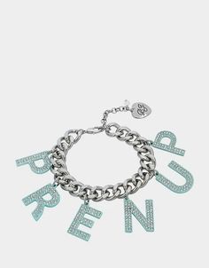 PRENUP CHARM BRACELET CRYSTAL | Prenup Bracelet – Betsey Johnson Trendy Metal Bracelets With Logo Charm, Spice It Up, Perfect Handbag, Bracelet Crystal, Celestial Jewelry, Betsey Johnson Jewelry, Betsy Johnson, Fabulous Jewelry, Beautiful Gifts