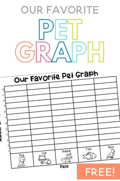 Black and white favorite pet graph for kids with pictures of a dog, a cat, a rabbit, a fish and a bird Vet Math Activities For Preschool, Graphing For Kindergarten, Pet Graphing Preschool, Creative Curriculum Preschool Pets Study, Graphing For Kindergarten Free, Pet Study Activities, Graphing For Preschoolers, Pet Theme Kindergarten, Pet Theme Fine Motor Activities