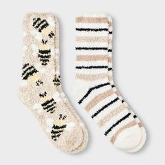 Give comfort to your feet with the Women's Bees 2pk Cozy Crew Socks in Oatmeal Heather/Yellow 4-10. Designed with smooth toe seams making it ideal for women on the go. Made from a blend of polyester, nylon and spandex, these socks provide the perfect stretch and fit. The lightweight knit fabric ensures all-day comfort, while the crew length socks keep them securely in place. Cheap Cozy Socks, Cozy Soft Cream Socks, Fuzzy Socks Target, Trendy Yellow Socks, Yellow Fuzzy Socks, Sock Packs, Cozy Socks, Athletic Socks, Socks And Hosiery