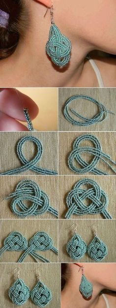 the instructions to make crochet earrings and necklaces for women with free pattern