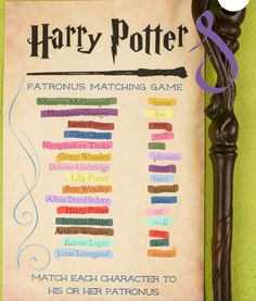 harry potter and the patron's matching game