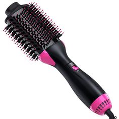 Hair Dryer Brush Blow Dryer Brush in One, 3 in 1 Hair Dryer and Styler Volumizer with Negative Ion Anti-frizz Blowout Ceramic Brush Blow Dryer, Heat Brush, Pink And Black Hair, Hair Care Tools