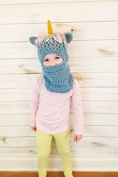 "This is an instant download PDF pattern for the Unicorn Balaclava crochet pattern. Intermediate pattern that includes four different sizes: Toddler (18-19 inches), Child (20 inches), Teen/Adult (21.5-23 inches) and Adult/Large Adult (23.5-25 inches) with instructions for how to make the full ski mask, just the hat and an option for a bigger face opening for all sizes. Materials 9 mm N hook 6 mm J hook 5 mm H hook 2 strands of worsted yarn or 1 strand of bulky yarn Tapestry needle Measuring tape Ski Mask Pattern, Balaclava Crochet Pattern, Balaclava Pattern, Balaclava Crochet, Yarn Tapestry, Toddler Crochet, Kids Skis, Yarn Pom Pom, Mask Pattern