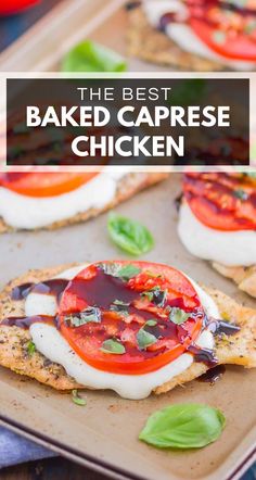 the best baked caprese chicken on a baking sheet