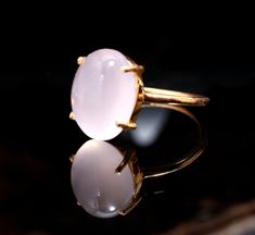 Wedding Gold Ring, Pink Stone Ring, Gold Ring Unique, Pink Stone Rings, Unique Birthday Gift, Wedding Gold, Gold Statement Ring, Unique Birthday, Rose Quartz Ring