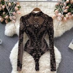 Floral Prints Fashion, Autumn Streetwear, Collar Bodysuit, Slim Bodysuit, Abstract Elements, Backless Romper, Backless Bodysuit, Bodycon Jumpsuit, Bodysuit Top