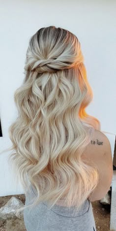 Wedding Hair Half, Bridesmaid Hair Long, Bridal Hair Inspiration, Dance Hairstyles