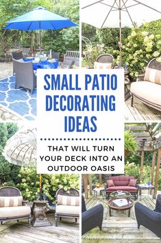 small patio decorating ideas that will turn your deck into an outdoor oasis - cover