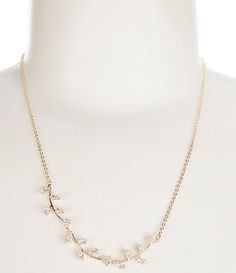 From Borrowed & Blue by Southern Living&#x2C; this necklace features:Collar necklace Gold-plated hardwareLobster claw closureApprox. 17" length Imported. Collar Necklace Gold, Gold Collar Necklace, Gold Crystal, Southern Living, Dillard's, Collar Necklace, Necklace Gold, Accessories Jewelry, The Borrowers