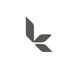 the letter k is made up of two leaves and one has an arrow on it