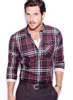 Justice Joslin, Red Checkered Shirt, Winter Typ, Rugged Men, Mens Fashion Rugged, Rugged Look