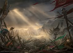 ArtStation - Field of Ruin, Dimitar Marinski Dnd Dragonborn, Mtg Art, Fantasy Background, Fantasy Battle, Theme Background, Desenho Tattoo, Fantasy Story