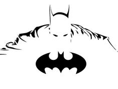 the batman symbol is shown in black and white