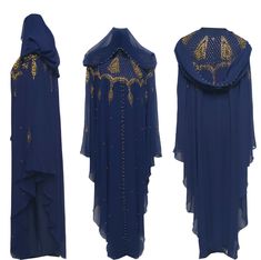 Latest Design Women Blue Abaya Jilbab Farasha .  As a result, comes in original plastic wrap. Hijab included. Beautiful material with a premium feel. Exclusive new design Abaya.   Fabric - Premium Grade Chiffon and nida  Design with  stones  Scarf  is attached  Different size Available  Comes with lining     Abayas are known by many names. However, they serve the same purpose: to cover. Other models are usually kaftans, cut from light, flowing fabrics like crepe, georgette, and chiffon. Other kn Blue Long Sleeve Agbada For Eid, Traditional Blue Hijab For Eid, Blue Long Khimar For Eid, Long Blue Khimar For Eid, Blue Agbada With Dabka Detail, Blue Abaya For Eid, Long Blue Abaya For Eid, Blue Long Abaya For Eid, Blue Traditional Abaya For Eid