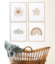 nursery art prints modern Earth Tone Nursery, Neutral Rainbow Nursery, Rainbow Nursery Art, Girls Nursery Floral, Grey Nursery Decor, Nursery Rainbow, Art Prints Boho, Neutral Rainbow, Girl Nursery Decor