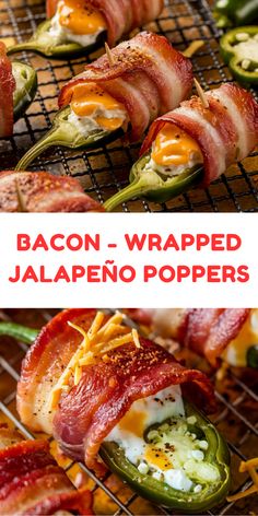 bacon wrapped jalapeno poppers on a grill