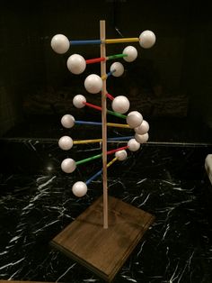 a sculpture made out of balls and sticks