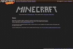 Minecraft website in 2010 Keep In Mind, Looking Back, Read More