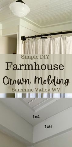 the farmhouse house crown molding is easy to make