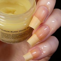 This listing is for the LARGE 4 oz size Honey Scented Cuticle Butter. Some images show the smaller 1 oz jar. Please look at other listing in our shop for the 1 oz size.  This soft solid cuticle butter melts into the skin and carries a wonderful scent of honey and blossoms. This cuticle butter is made from a mixture of shea, cocoa and mango organic butters with several natural, healing oils for your hands. Use everyday, after hand washing and more on your nails and cuticles to keep them hydrated plus improve appearance and texture. A little goes a long way! This butter comes in a LARGE 4 oz container. Apply also to your feet after bathing and really help treat dry skin around your toes and heels. Note that item can melt during shipment due to hot temperatures -- just put it in the refrigera Cuticle Butter, Pet Poems, Nail Kits, Brown Nail Polish, Designer Nails, Orange Nail Polish, Butter Honey, Gold Nail Polish, Purple Nail Polish