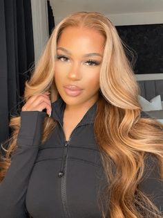 Pre-Cut Bye-Bye Knots Wig 7x5/13x4 Glueless Lace Honey Blonde Body Wave Wig With Bleached Clean Knots Summer Color Blonde Body Wave Wig, Black With Blonde Highlights, Highlight Wigs, Wig Looks, Blonde Body Wave, Hair Extension Tools, Bold Hair Color, Blonde Highlight, Honey Blonde Highlights