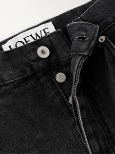 Loewe's jeans will go so far in your wardrobe, thanks to their simple design and classic black wash. Cut from denim, they have straight legs with subtle whiskering and fading. Team yours with an overshirt or your favourite hoodie. Jeans Uk, Latest Jeans, Jeans For Men, Mr Porter, Black Denim, Straight Jeans, Simple Design, Classic Black, Straight Leg Jeans