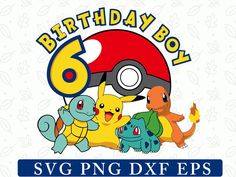 pokemon birthday boy svg dxf eps file