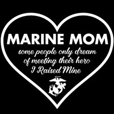 a heart with the words marine mom on it