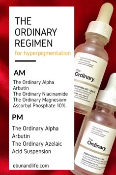 Skincare Routine Hyperpigmentation, Ordinary Skincare Routine, Skin Care Hyperpigmentation, The Ordinary Skincare Routine, Acne Hyperpigmentation, Lotion For Oily Skin, Acne Prone Skin Care, Ordinary Skincare, Skin Care Routine For 20s