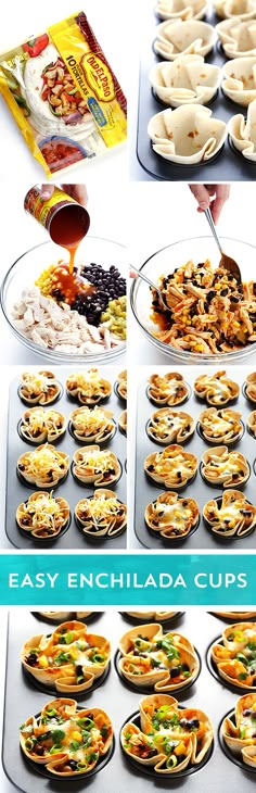 easy enchilada cups are the perfect appetizer for any party or gathering