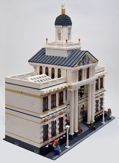 a large building made out of legos is shown