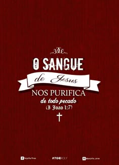 a red book cover with the words o sangue de jesus, no purifica