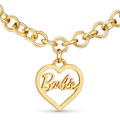 PRICES MAY VARY. This statement piece is perfect for every fan. A Barbie logo heart pendant on a chunky round link 16 inch necklace. Official Barbie product. Available in Silver, Gold and Rose Gold colours. The perfect gift for any Barbie fan. BARBIE and associated trademarks and trade dress are owned by, and used under license from, Mattel. Copyright 2022 Mattel. This statement piece is perfect for every fan. A Barbie logo heart pendant on a chunky round link 16 inch necklace. Taken from the of Barbie Jewellery, Barbie Necklace, Logo Heart, Barbie Logo, 16 Inch Necklace, Heart Dangle Earrings, Gold Heart Necklace, Heart Drop Earrings, Fancy Jewelry