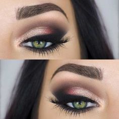 What makeup shades flatter green eyes? We asked four celebrity makeup artists how to make emerald eyes sparkle Looks For Green Eyes, Pretty Eye Makeup, Makeup Looks For Green Eyes, Eye Makeup Looks, Smink Inspiration, Makijaż Smokey Eye, Evening Makeup, Makeup For Green Eyes