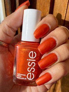 #makenoconcessions#essie#orangenails#orangenailpolish#shortnails#nailpolishonly#nailpolishideas#nailideas#longnails#naturalnails#nailpolishswatch#nailsofinstagram Essie Make No Concessions, Nail Polishes, Beauty Nails, Essie, Beauty