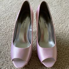 - Never Worn! - Light Pink, Shiny Color - Beautiful Pink Color Baby Pink Heels, Light Pink Heels, Davids Bridal Shoes, Black Shoes Heels, Pink Heels, Ballerina Flats, Davids Bridal, Bridal Shoes, Baby Pink