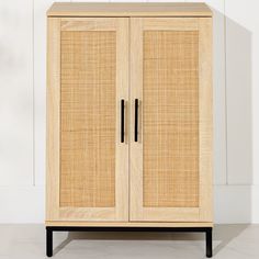 2-Door Natural Rattan Storage Cabinet w/ Adjustable Shelves - 34 x 24in Rattan Storage Cabinet, Cabinet For Bathroom, Bathroom Floor Cabinet, Rattan Doors, Outdoor Umbrella Bases, Rattan Storage, Bamboo Bathroom, 120 Pounds, Dining Room Entryway