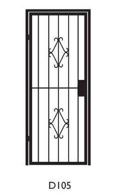 an image of a gate with the word dios written in black and white on it